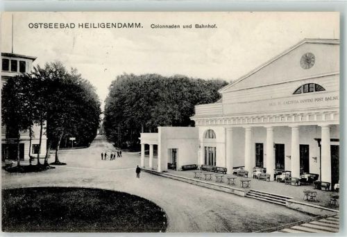Heiligendamm 1909 Colonnaden und Bahnhof