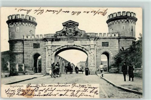 Ingolstadt 1905 Donautor Pferdekutschen