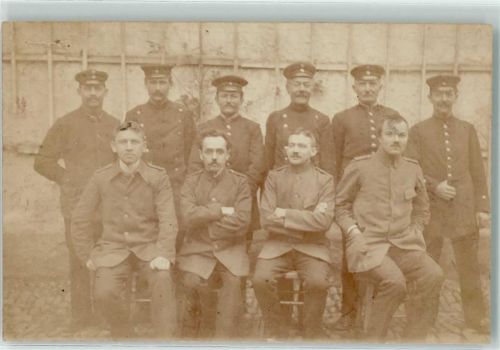 Wadern Gruppenbild Soldaten Ort handschriftlich