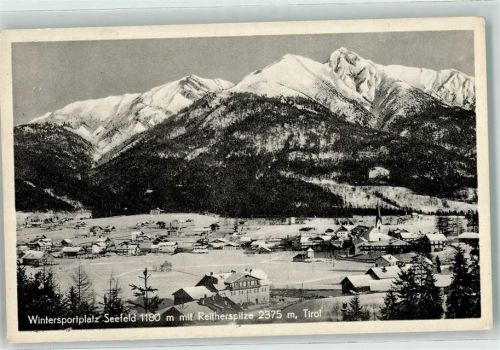 Seefeld Reitherspitze 2375 Kirche Winter Schnee Wintersportplatz