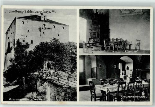 94163 W8391 Saldenburg - Jugendherberge Rittersaal Heizofen Frauenkemenate