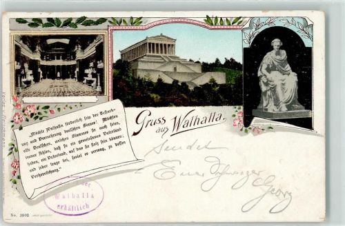 Donaustauf 1899 Walhalla Skulpturen Vers