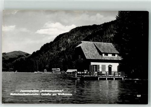 Stockenboi Gasthaus Jausenstation Dolomitenblick Motorboothaltestelle Ostufer am Weißensee