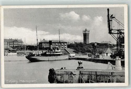 Esberg Hafen Schiff Turm