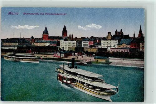 Mainz 1918 Schiffe Personendampfer