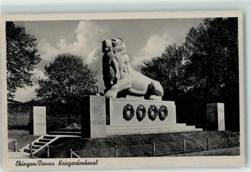 Ehingen Kriegerdenkmal Löwen-Skulptur