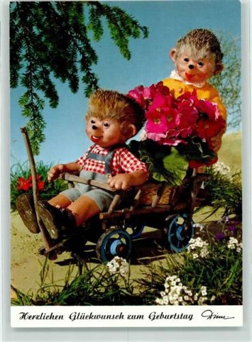 herzlichen Glückwunsch zum Geburtstag Bollerwagen Blumen Nr. 473