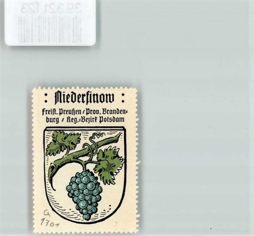Niederfinow Wappen Kaffee Hag Nr. 42 ca. 1920-1940 Weintrauben