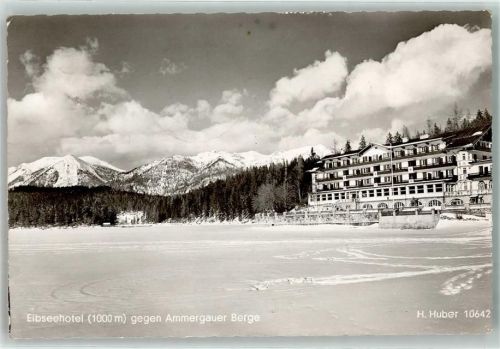 Garmisch-Partenkirchen Eibseehotel Ammergauer Berge Winter Hüttenstempel