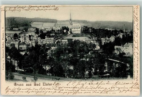 Bad Elster 1901 Kirche Gruss Fabrik