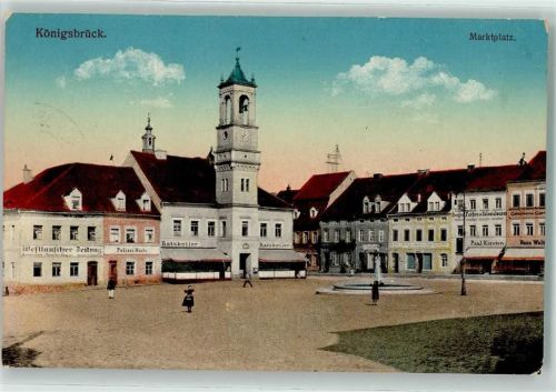 Königsbrück 1916 Marktplatz Rathaus Westlausitzer Zeitung Polizei-Wache Ratskeller