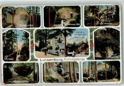 Luisenburg Hotel Waldlust Bundesstein Luisenssitz Drei Brüder Kreuz Insel Helgoland Napoleonshut Festspielplatz Wasserfall