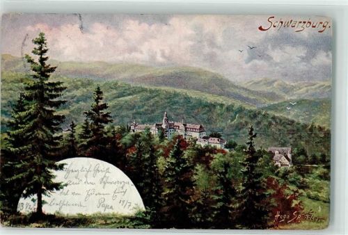 O6825 Schwarzburg sign. Hugo Spindler Künstler S