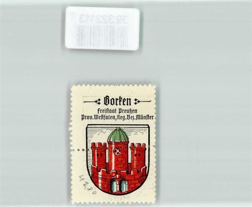 Borken Vignette Wappen Freistaat Preußen Prov. Westfalen Reg. Bez. Münster