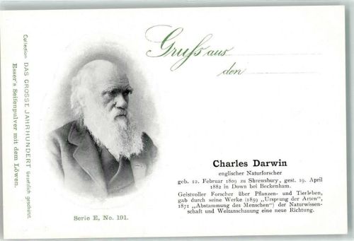 Das grosse Jahrhundert Essers Seifenpulver Naturforscher Charles Darwin Serie E Nr.191 Serie