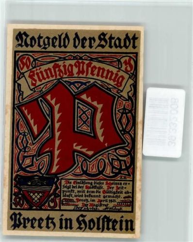Preetz Notgeld 50 Pfennig