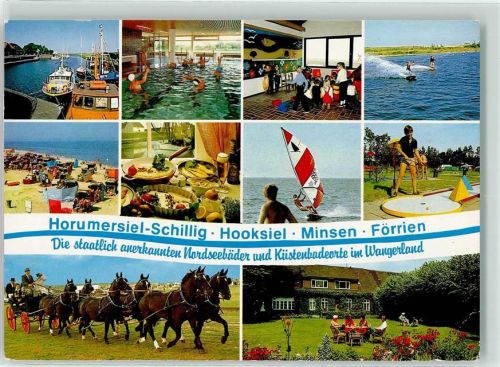 Hooksiel Nordseebäder im Wangerland Kutsche Minigolf Schwimmbad Windsurfen