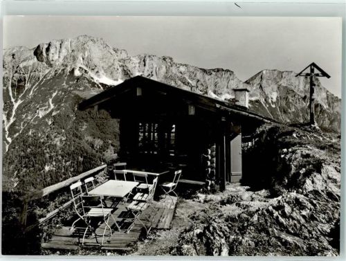83471 W8240 Berchtesgaden - Pauls-Hütte Kneifelspitze Untersberg Kreuz Hüttenstempel