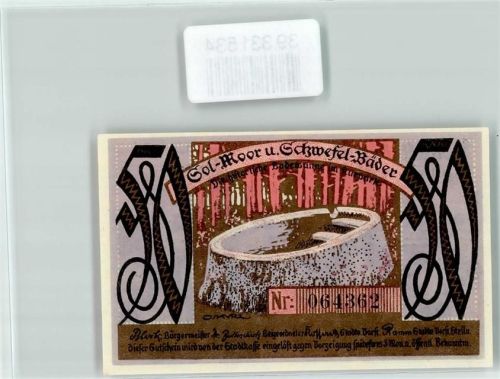 Bad Oldesloe Notgeld 50 Pfennig Der alte Justizrat Histor. Badewanne