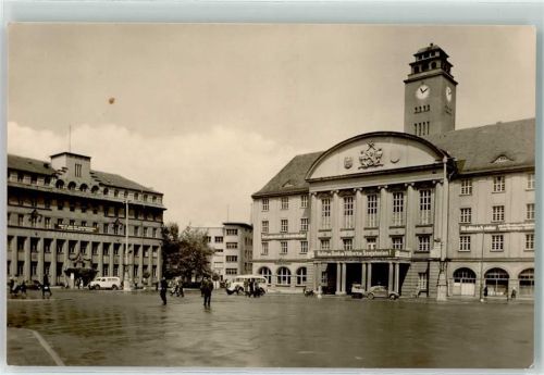 96515 O6400 Sonneberg , Thür - Platz der Republik Oldtimer Ruhm und Dank den Völkern der Sowjetunion