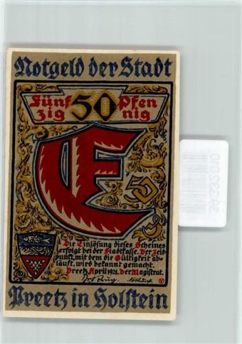 Preetz Notgeld 50 Pfennig