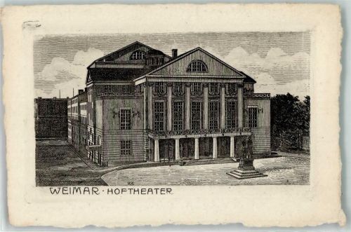 Weimar Hoftheater Künstlerkarte