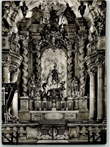 Weltenburg Kirche des Benediktinerkloster Hochaltar m. d. Heiligen Georg als Drachentöter