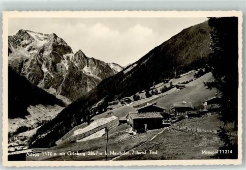 Finkenberg Gaststeg Astegg mit Grünberg b. Mayrhofen