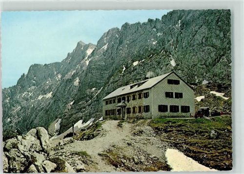 Schwaz Lamsenjochhütte mit Hochnissel u. Steinkarlspitze Hüttenstempel