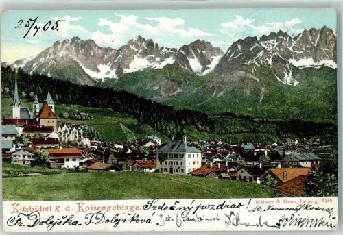 Kitzbühel 1905 Kaisergebirge Kirche