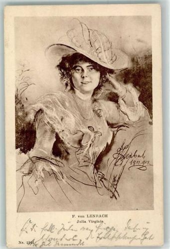 1911 Julia Virrginia sign. F.von Lenbach Nr.1244 Verlag Ackermann Serie 99-91