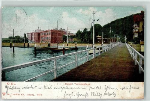 Kiel 1904 Kaiserliches Yachtclubhaus Segelboote