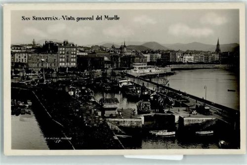 San Sebastian Vista general del Muelle Hafen Fischerboot