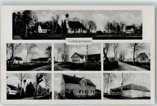 86669 W8859 Ludwigsmoos - Bauernhof Kirche St. Maximilian