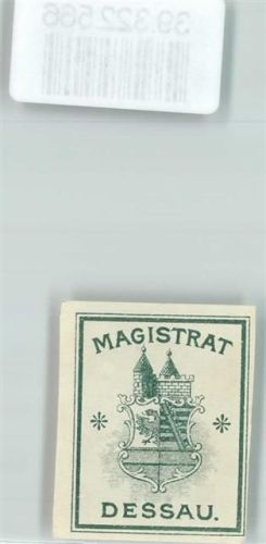 Dessau Magistrat Wappen Mauer Türme Weiß Grau