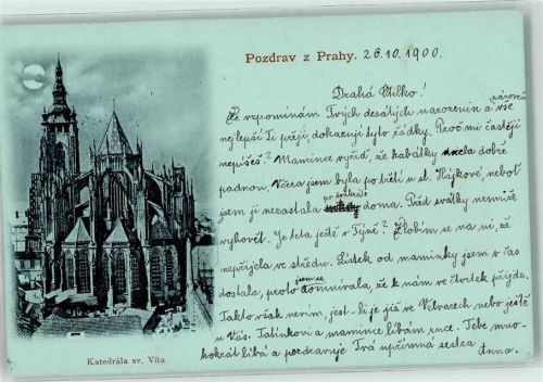 Prag 1900 Katedrala sv. Vita Mond