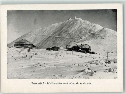 Schneekoppe Heimatliche Weihnachts und Neujahrswünsche Winter Schnee