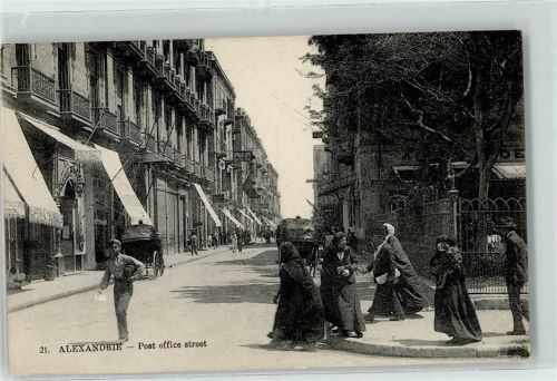 Alexandria Post office street Kutsche Volkstypen Geschäfte
