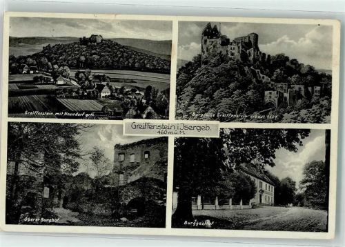 35753 W6349 Greifenstein , Hess - Burgruine Greifenstein Oberer Burghof Burggasthaus