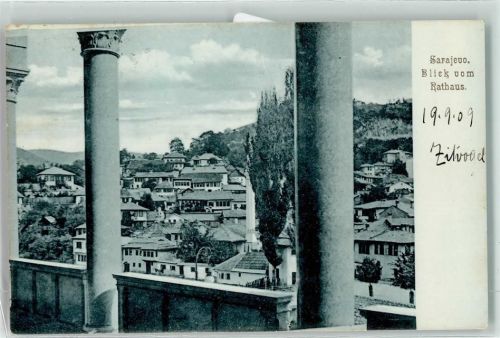 Sarajevo 1909 Blick vom Rathaus