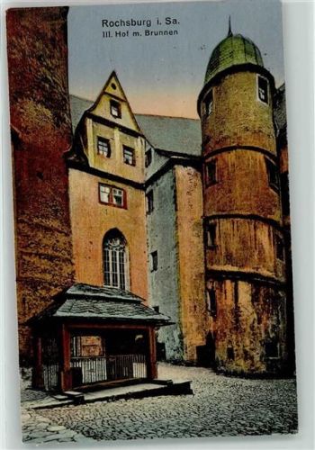 Rochsburg III. Hof mit Brunnen