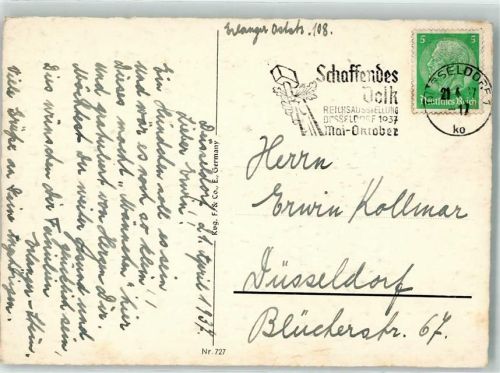 Düsseldorf Schaffendes Volk Reichsausstellung 1937