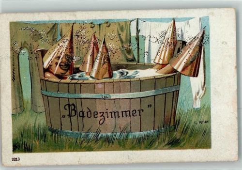 1918 sign. G. Ritter Baden im Waschtrog