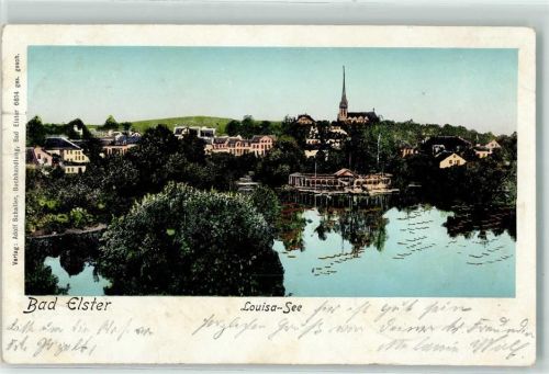 Bad Elster 1904 Goldfenster-AK Louisa See