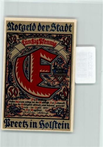 Preetz Notgeld 50 Pfennig