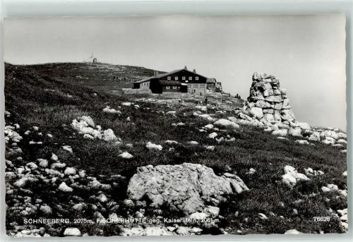Hüttau Schneeberg Fischerhütte gegen Kaiserstein