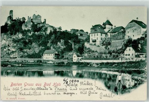 Hals 1900 Burgruine Ilz Angler