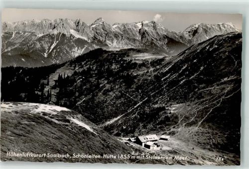 Saalbach Schönleiten Hütte mit Steinerem Meer