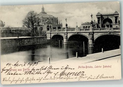 Moabit 1905 Moltke-Brücke Lehrter Bahnhof