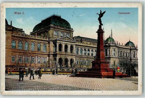 Wien Universität Straßenbahn Liebenberg Denkmal Litfaßsäule